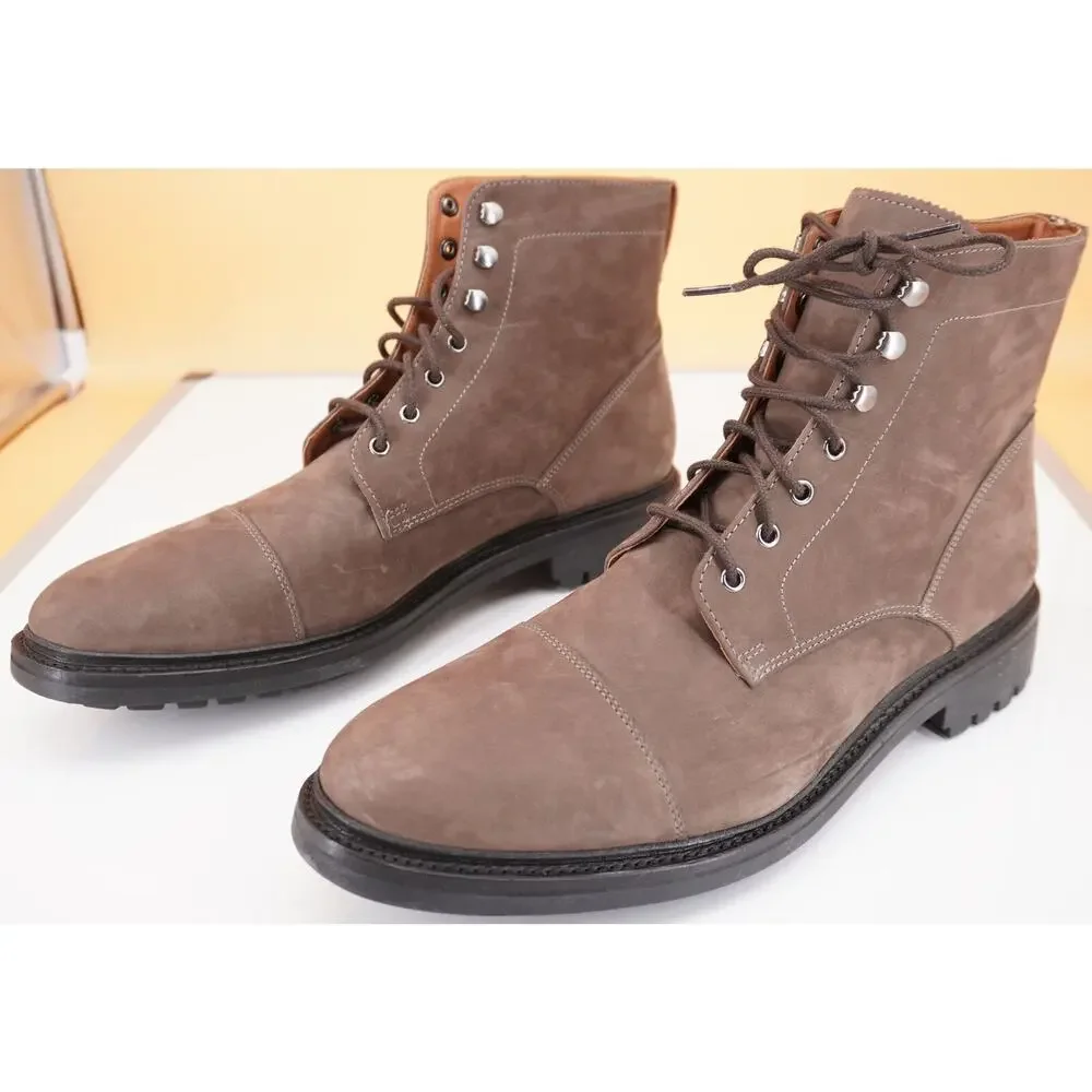 Allen Edmonds Briggs Suede Hiking Boots Size 13 New Grey Military $475 Lug